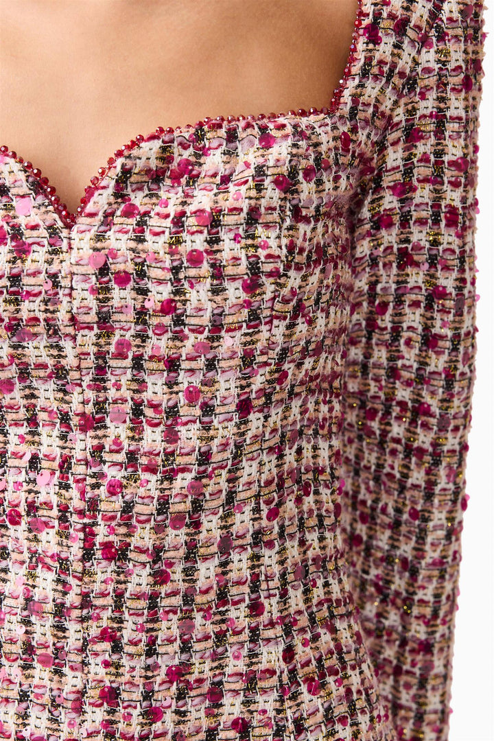 Bianca Long Sleeve Mini Dress Berry Multi