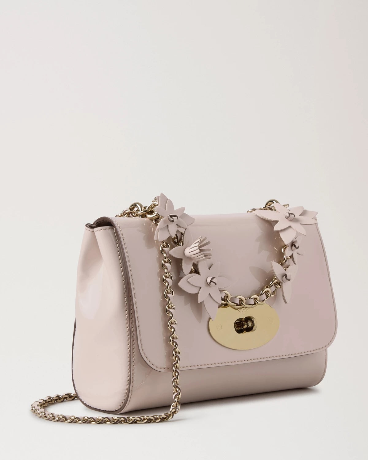 Lily Blossom Pink Soft Patent & Flowers