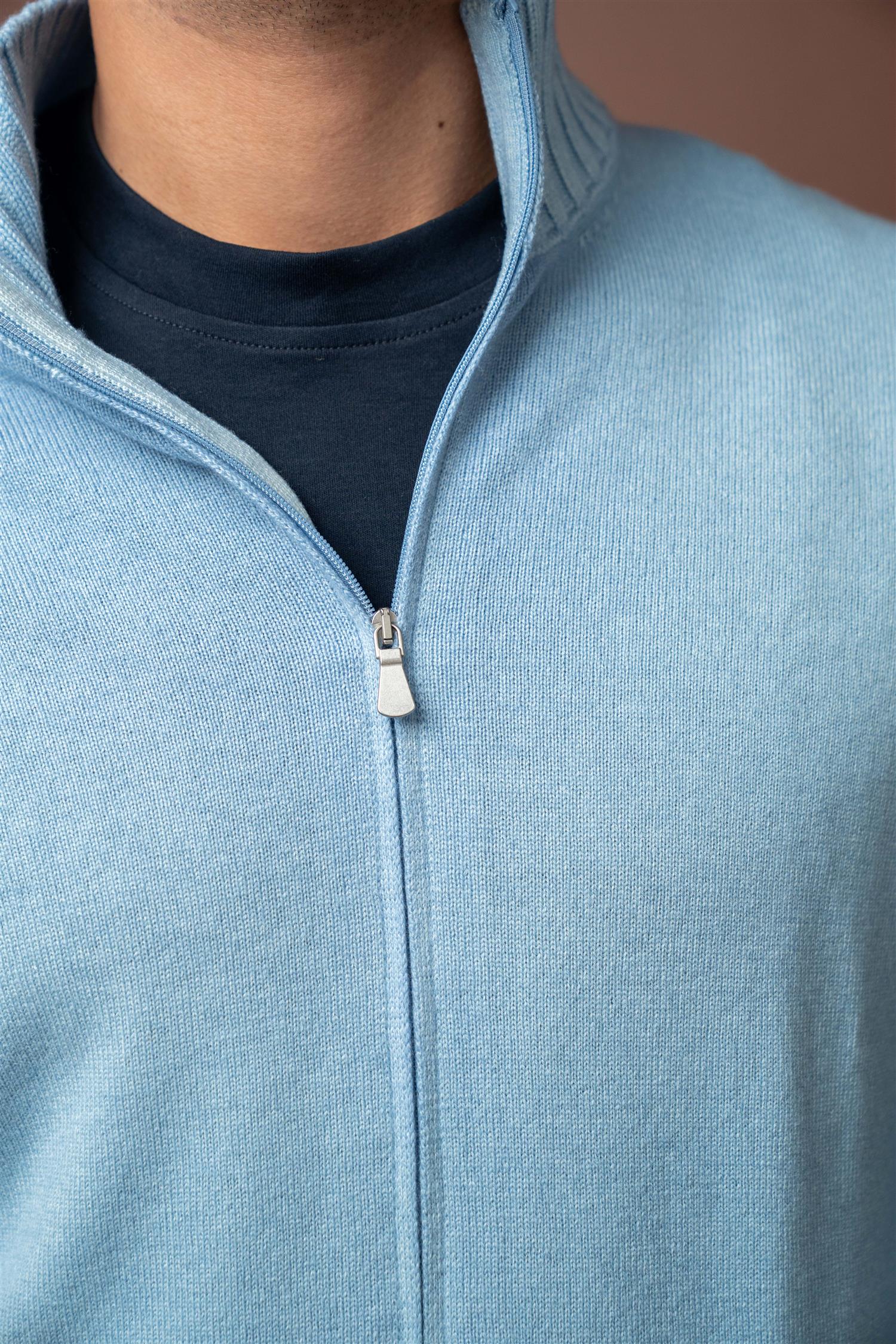 Full Zip - Light Blue