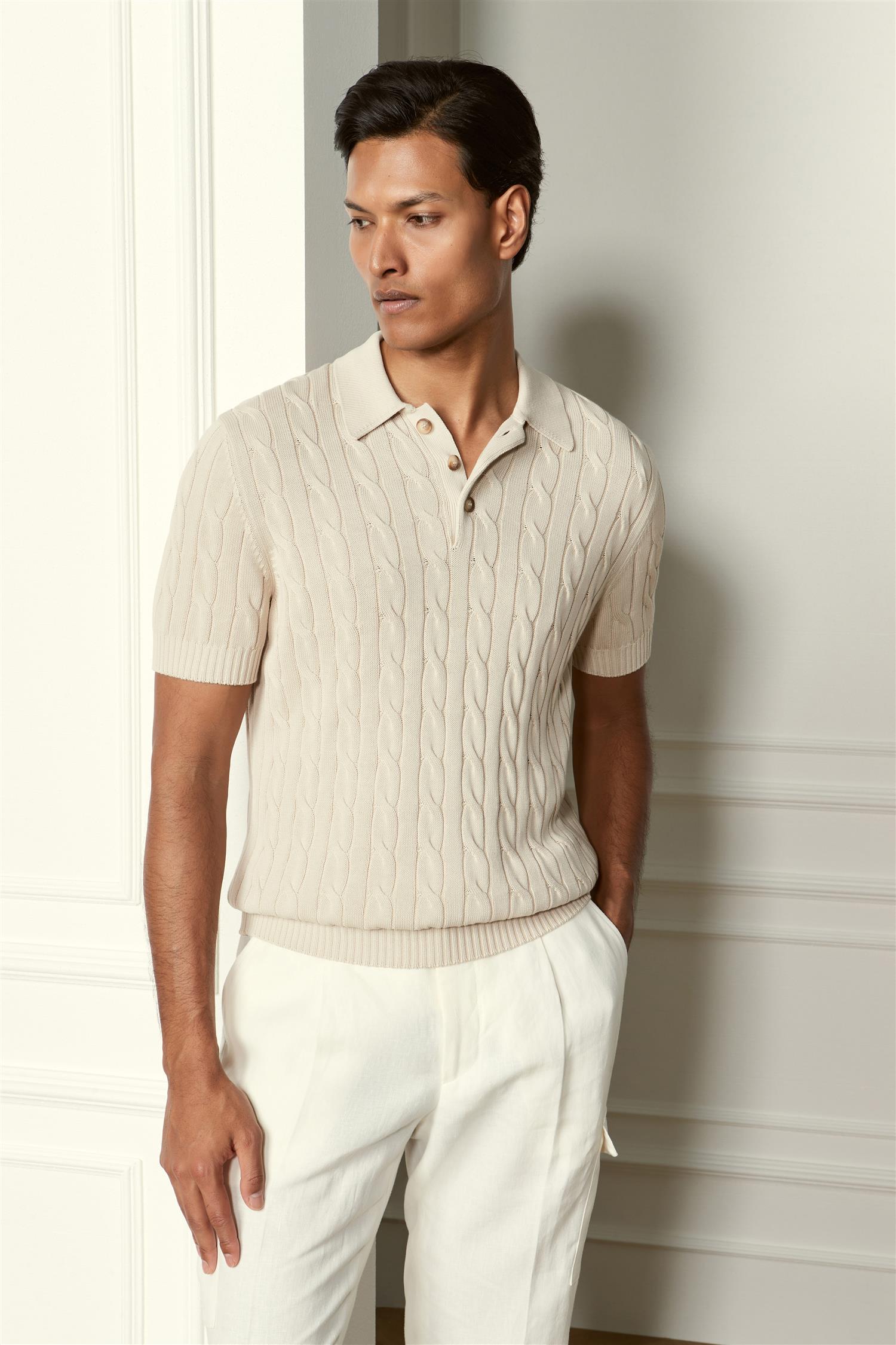 Pique Cable - Beige