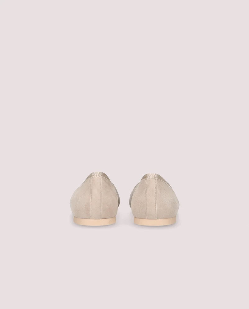 Nicole Ballerina Soft Beige Suede
