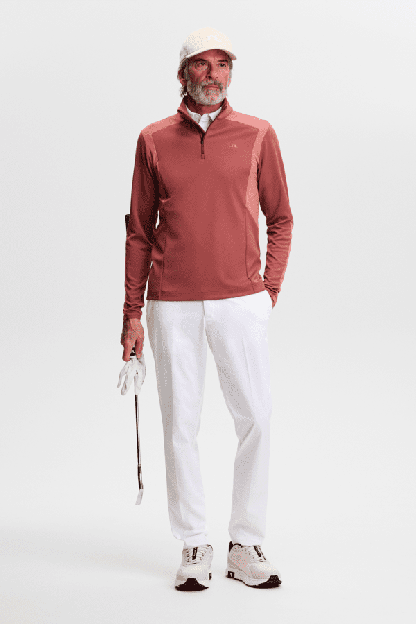 Lukas Quarter Zip Mid Layer - Apple Butter