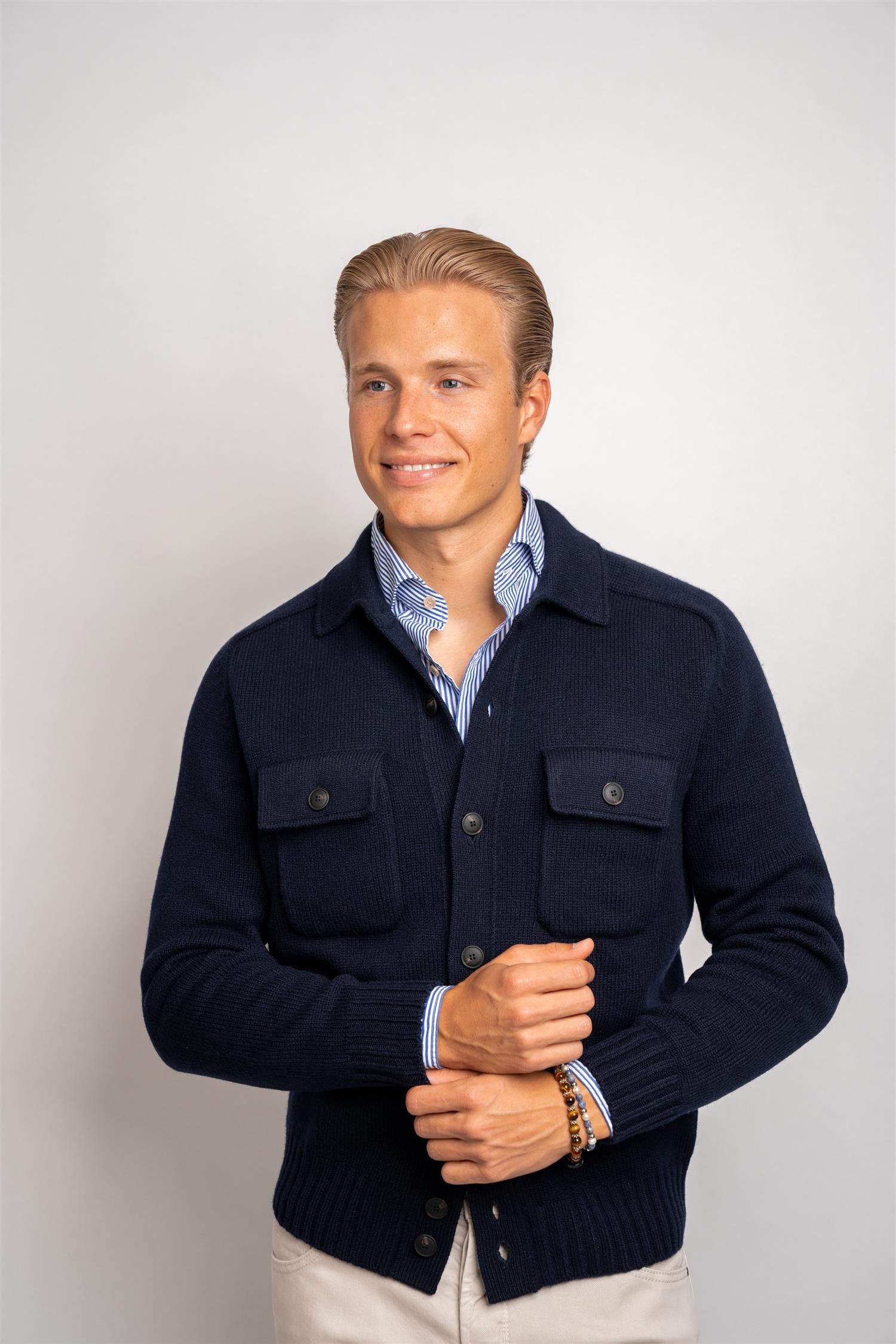 Cardigan Buttons - Navy