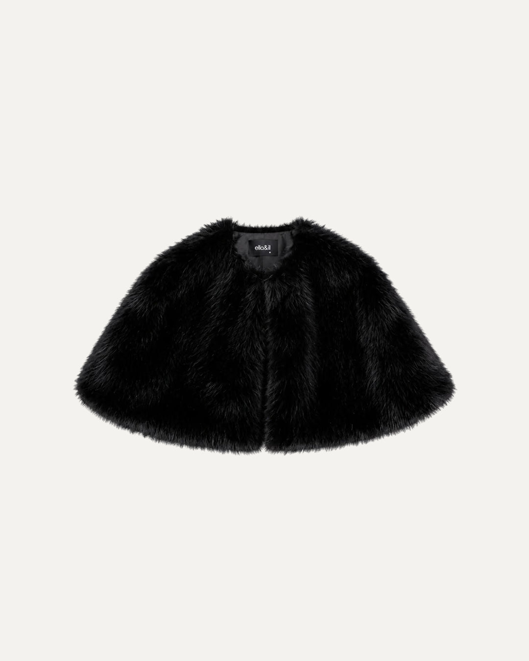 Izaya Fake Fur Cape - Black