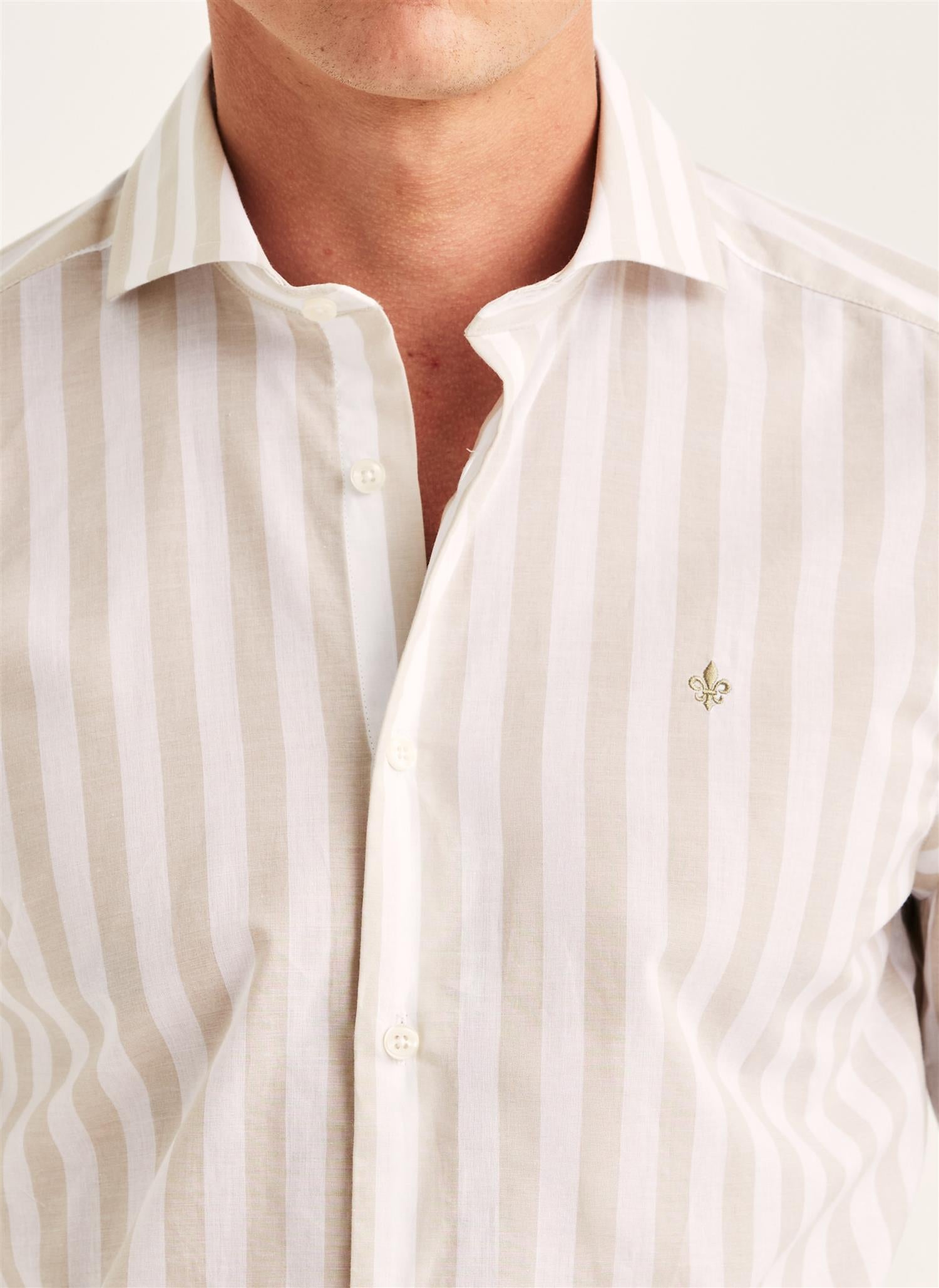 Summer Lightweight Shirt - Khaki Stripe