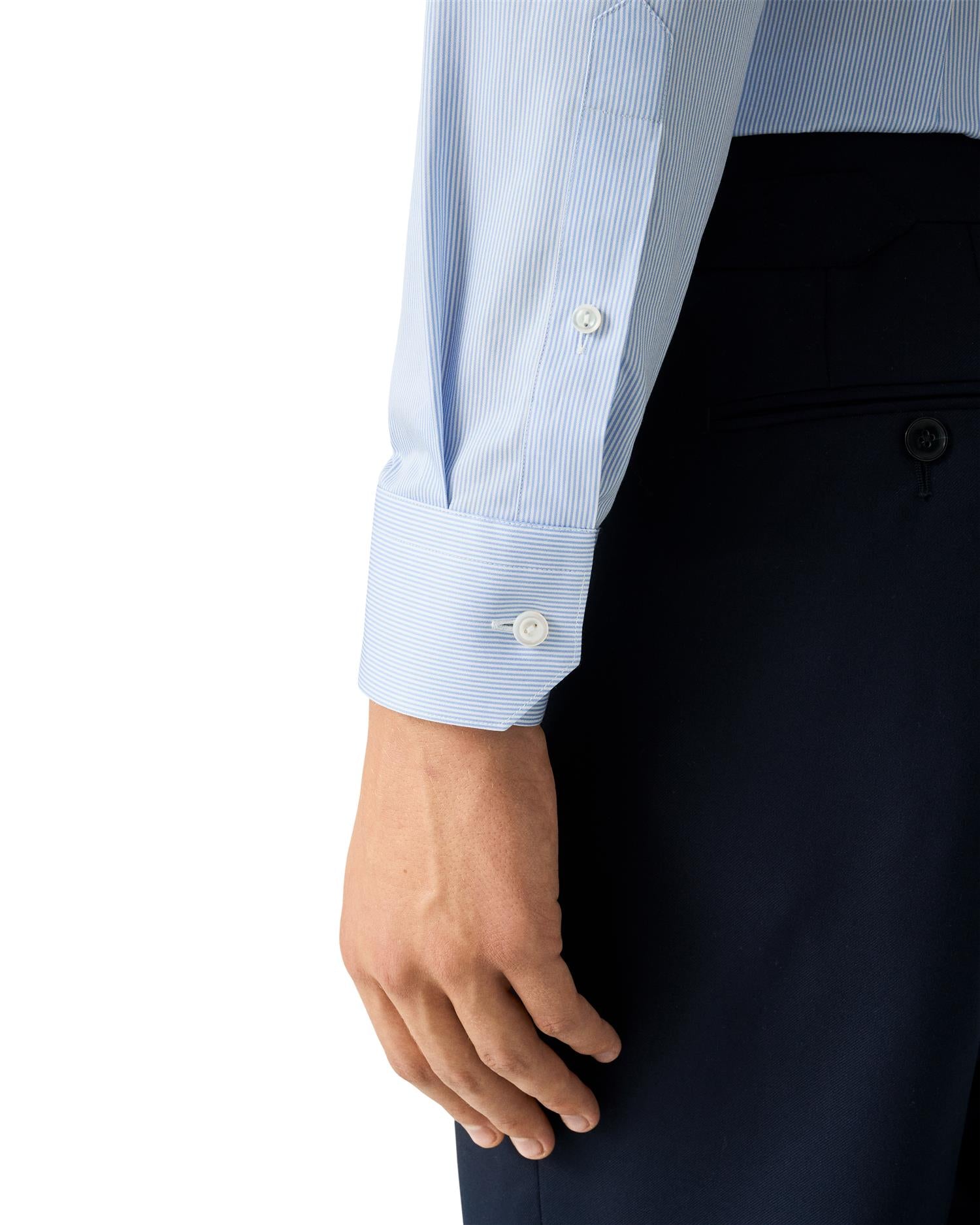 Striped Supima 120 Shirt - Blue