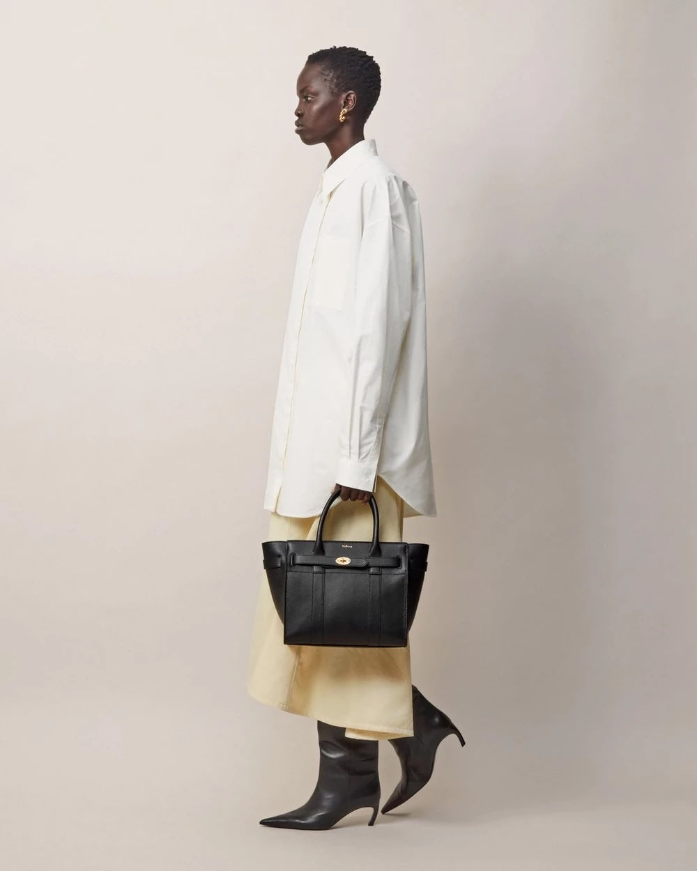 Small Zipped Bayswater Black Small Classic Grain