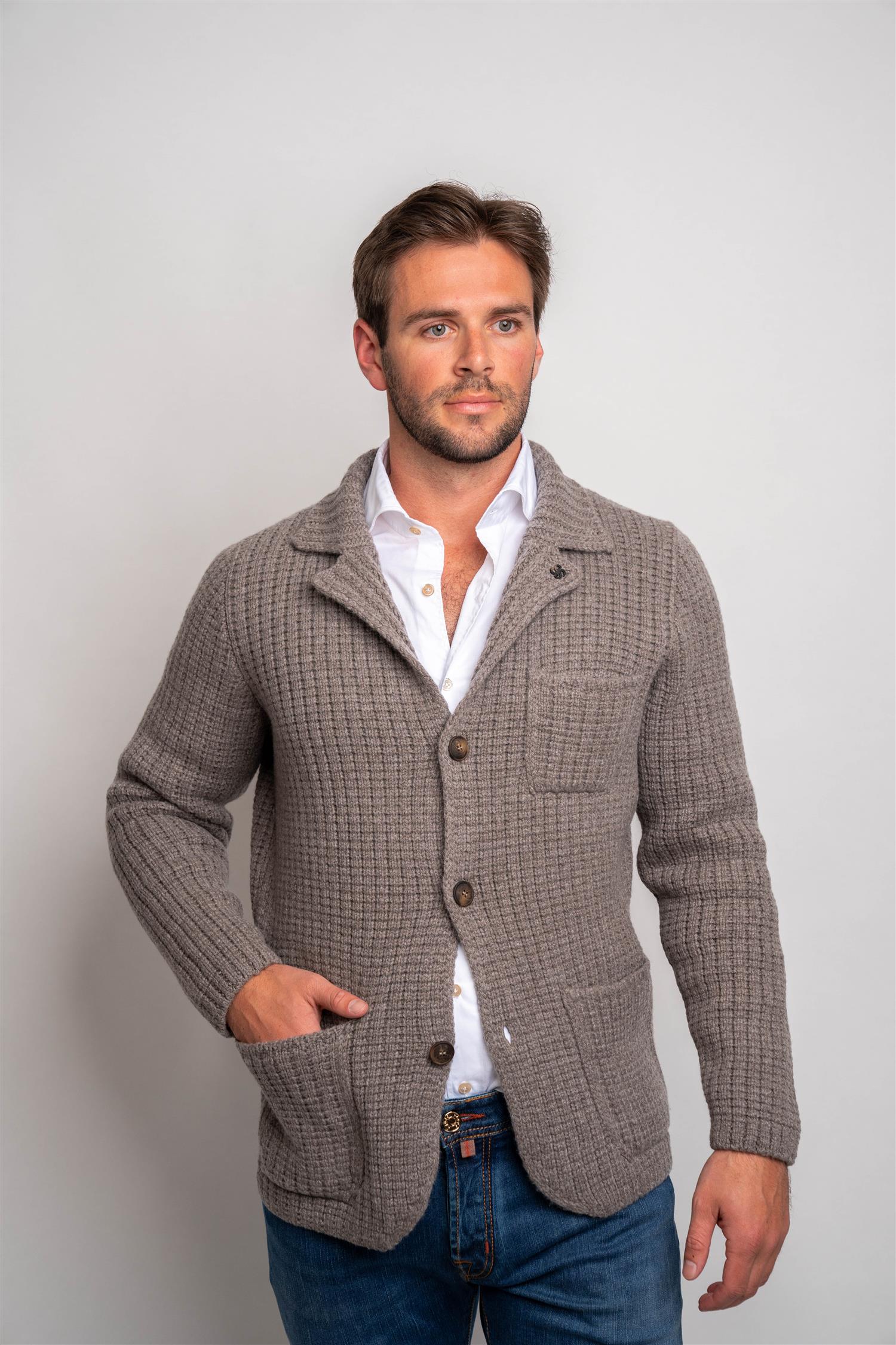 Knitted Jacket - Taupe