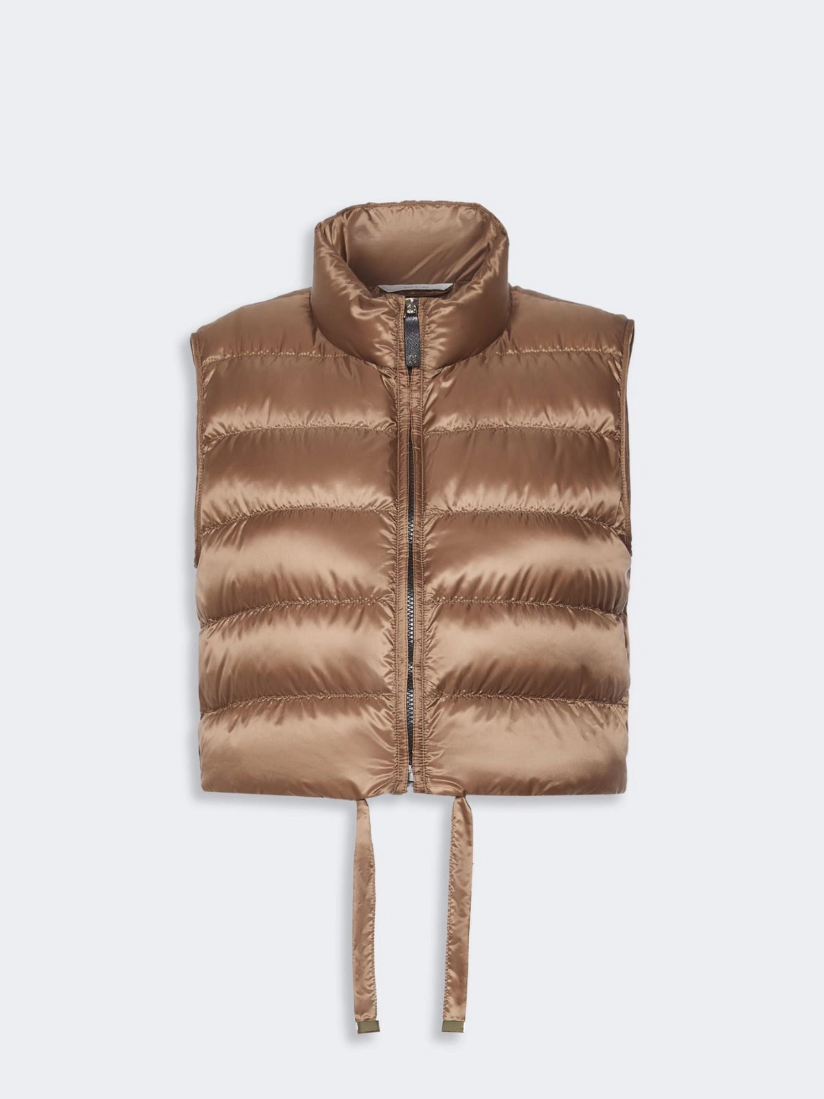 Padded cropped gilet - Honey