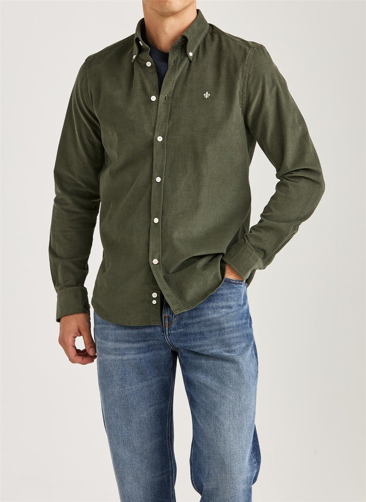 Douglas Cord Shirt - Oliven