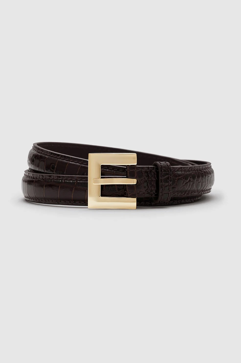 Nicola Belt - Dark Brown Embossed