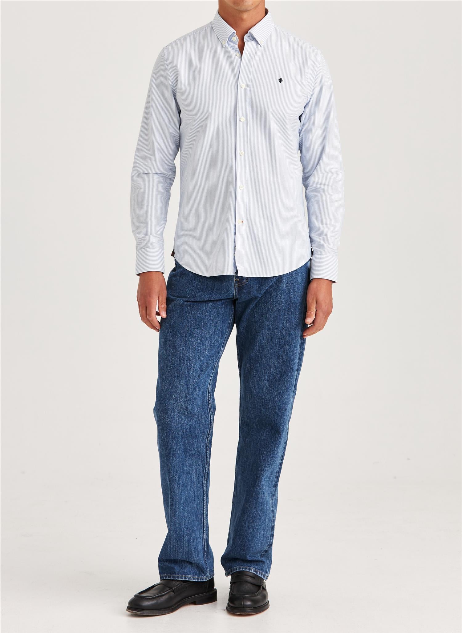 Oxford Striped BD Shirt - Light Blue