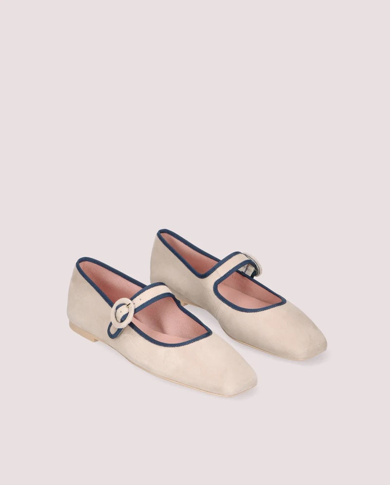 Camille Ballerina Soft Beige Suede