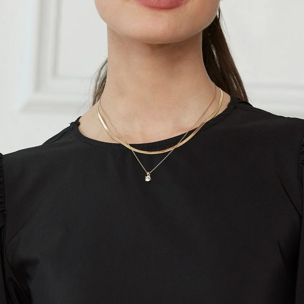 Chain Herringbone 40cm Gold