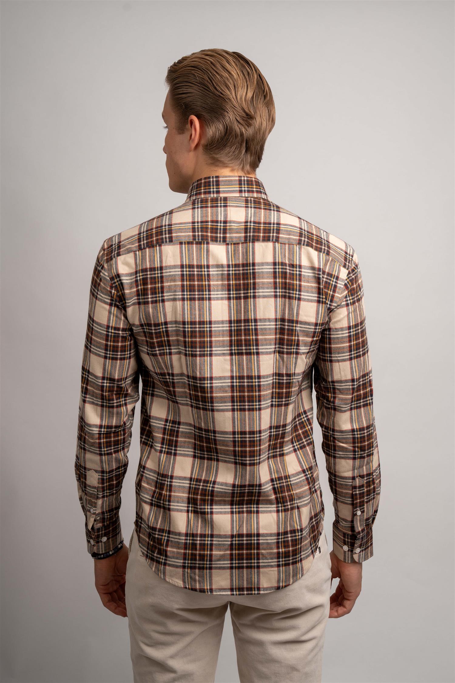 Check Flannel Shirt - Sand