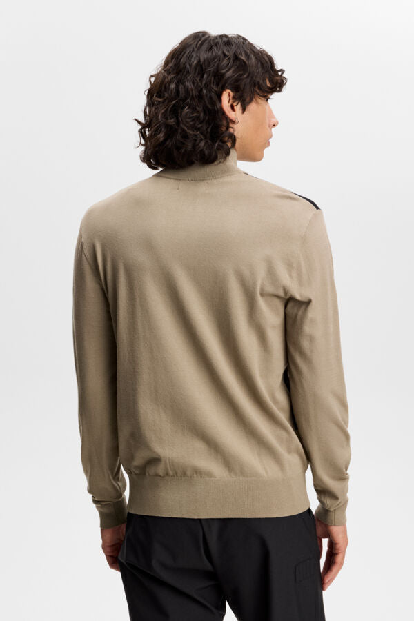 Kendrick Knittet Zip Sweater - Brindle