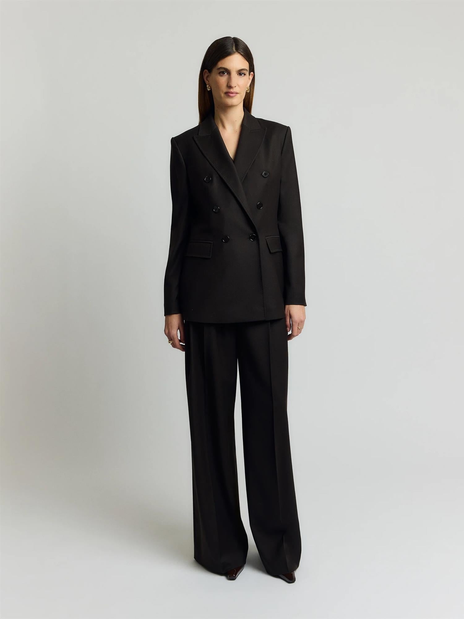 Traci Wool Blazer – Espresso