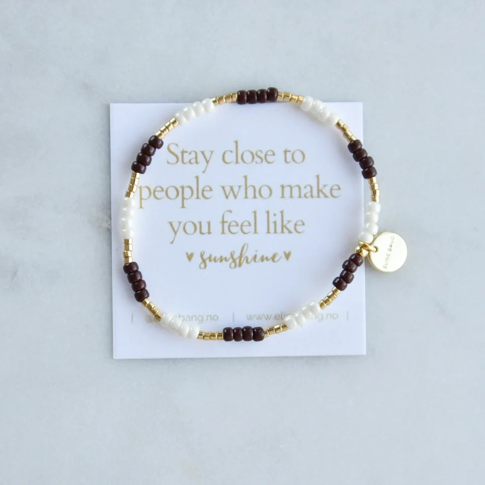 Kaviya armbånd elastikk Brun