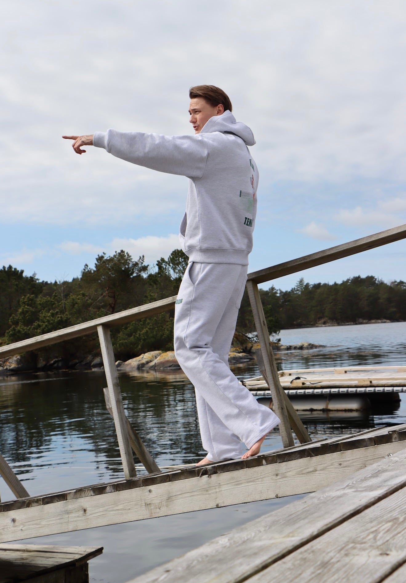 Tennis Club Pants - Lysegrå