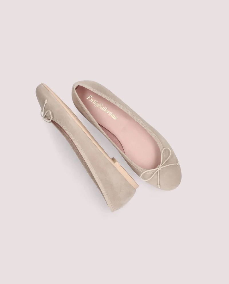 Nicole Ballerina Soft Beige Suede