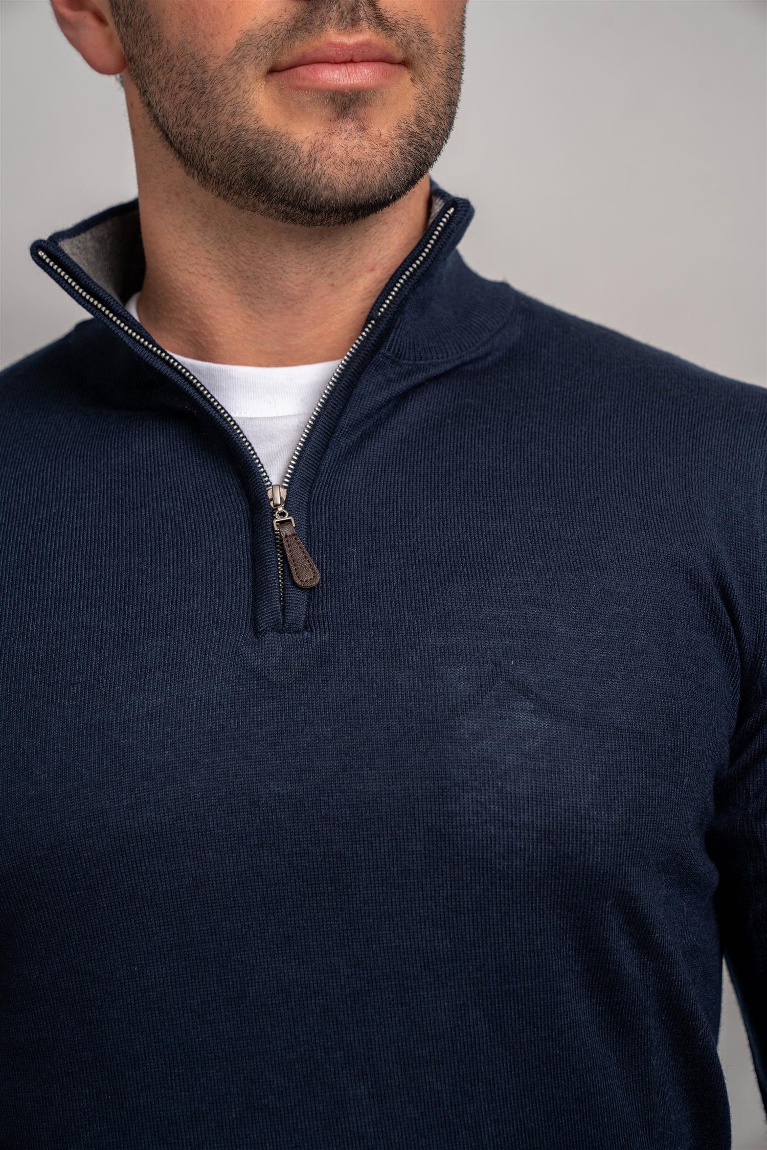 Half Zip - Navy