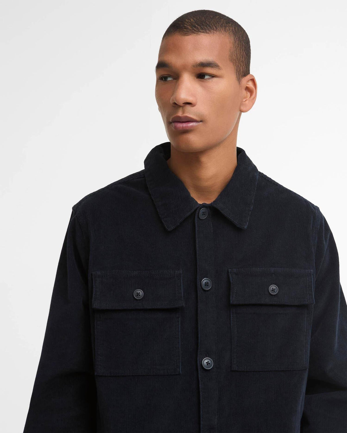Tartar Trim Overshirt - Navy