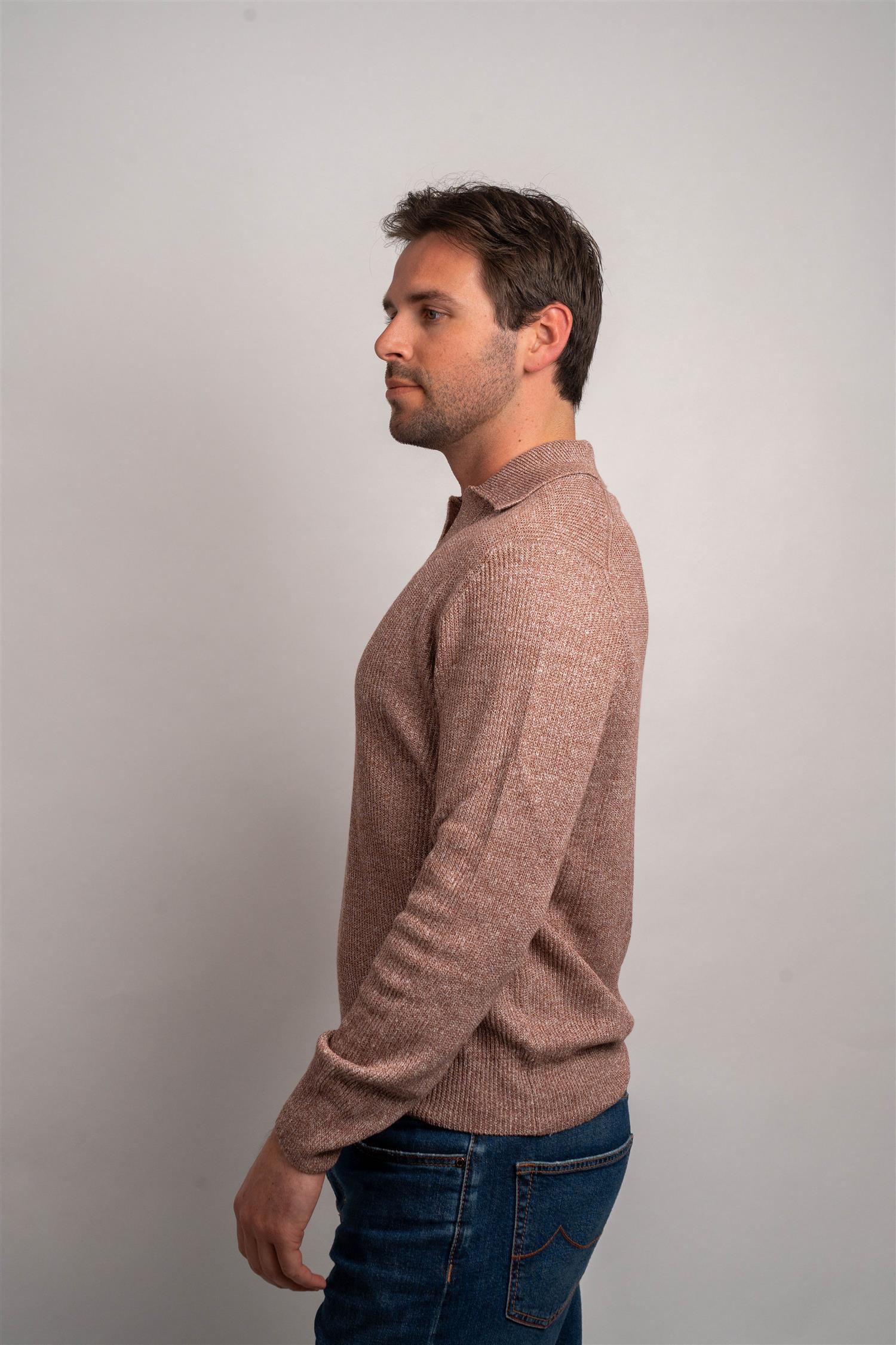 Polo LS Knitted - Rust