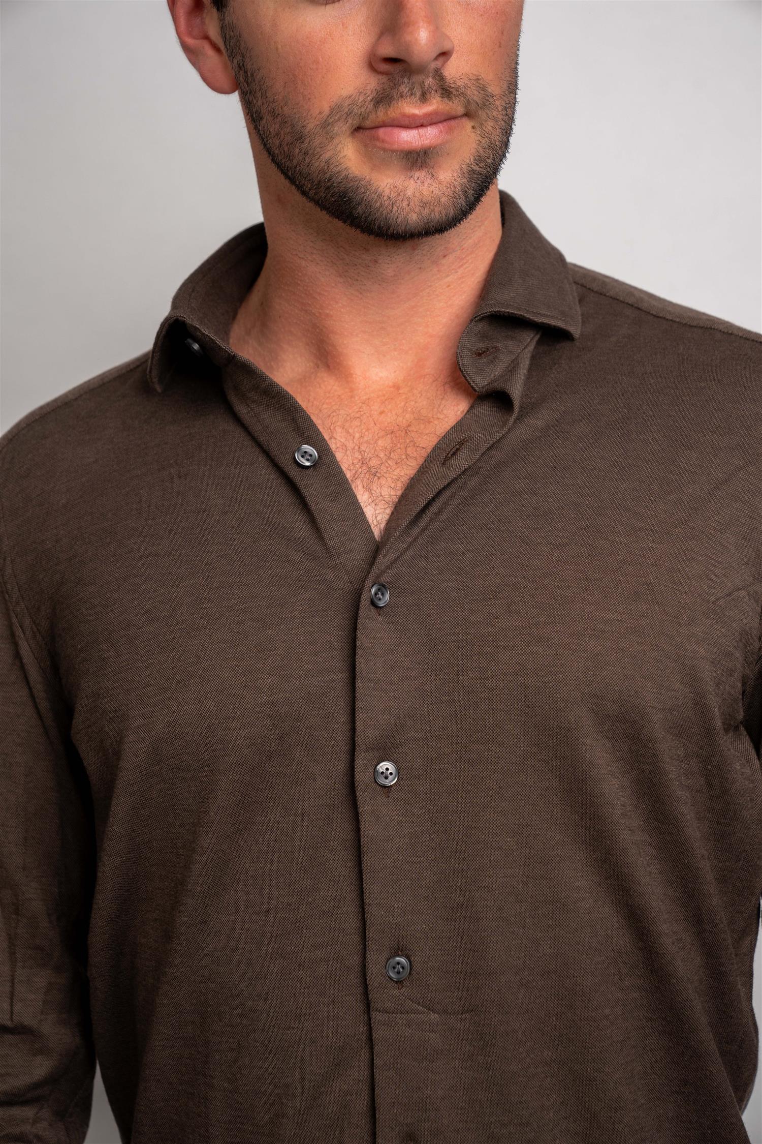Man Shirt - Dark Brown