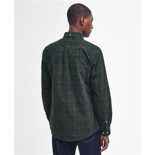 Blair Tailored Tartan Cord Shirt - Green
