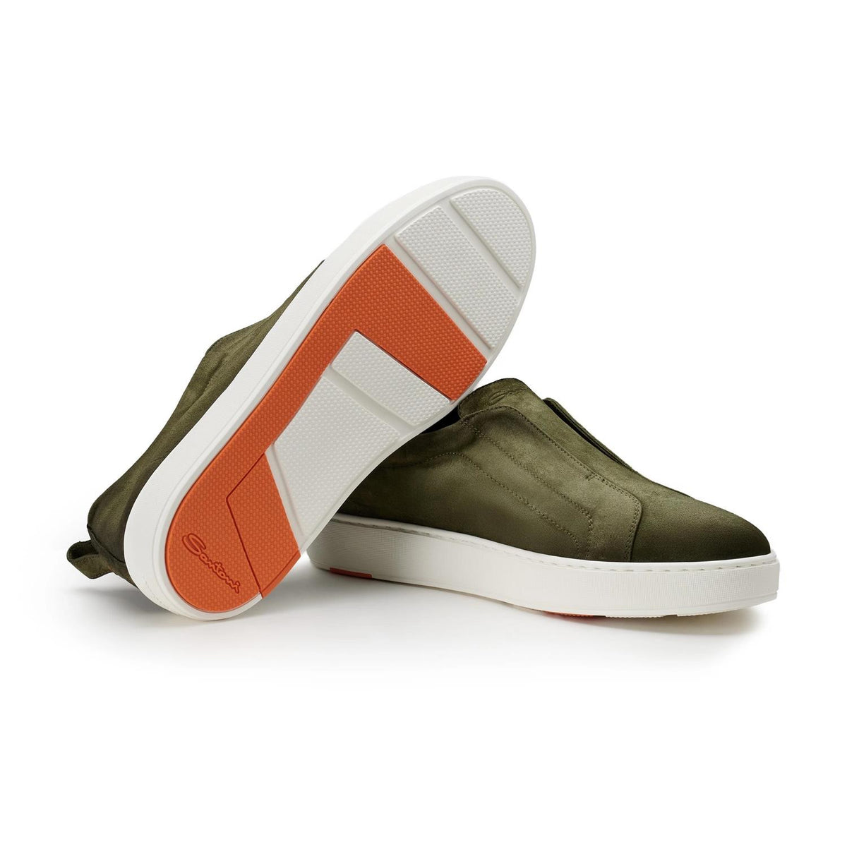 Suede Slip On Sneaker - Olive