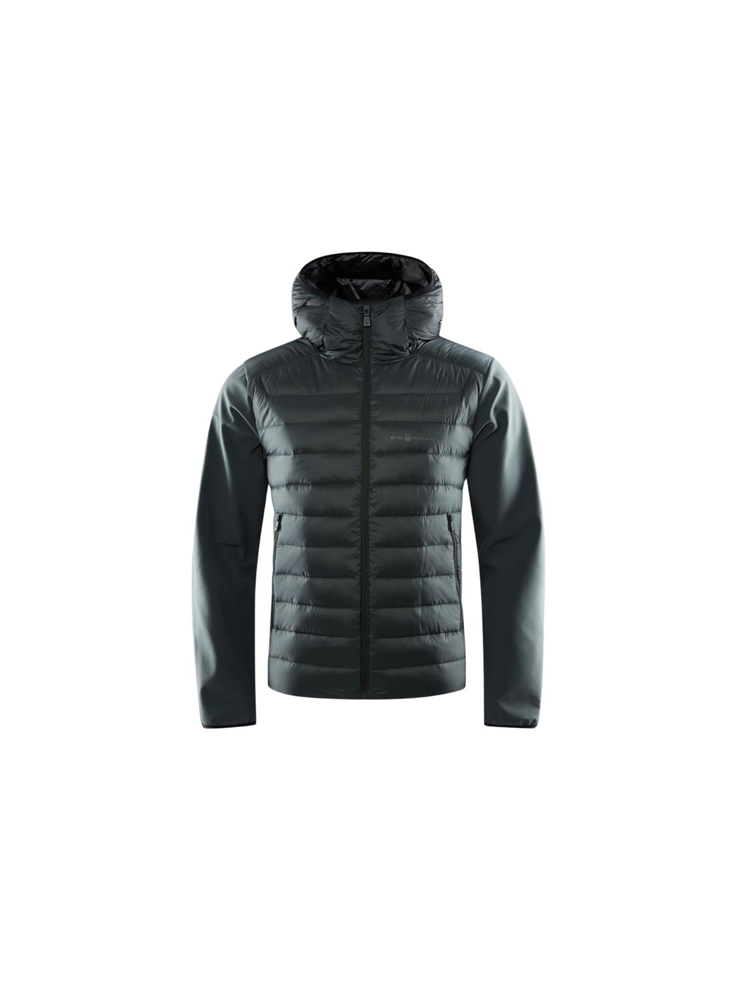 Spray Hybrid Down Hood - Aurora Green