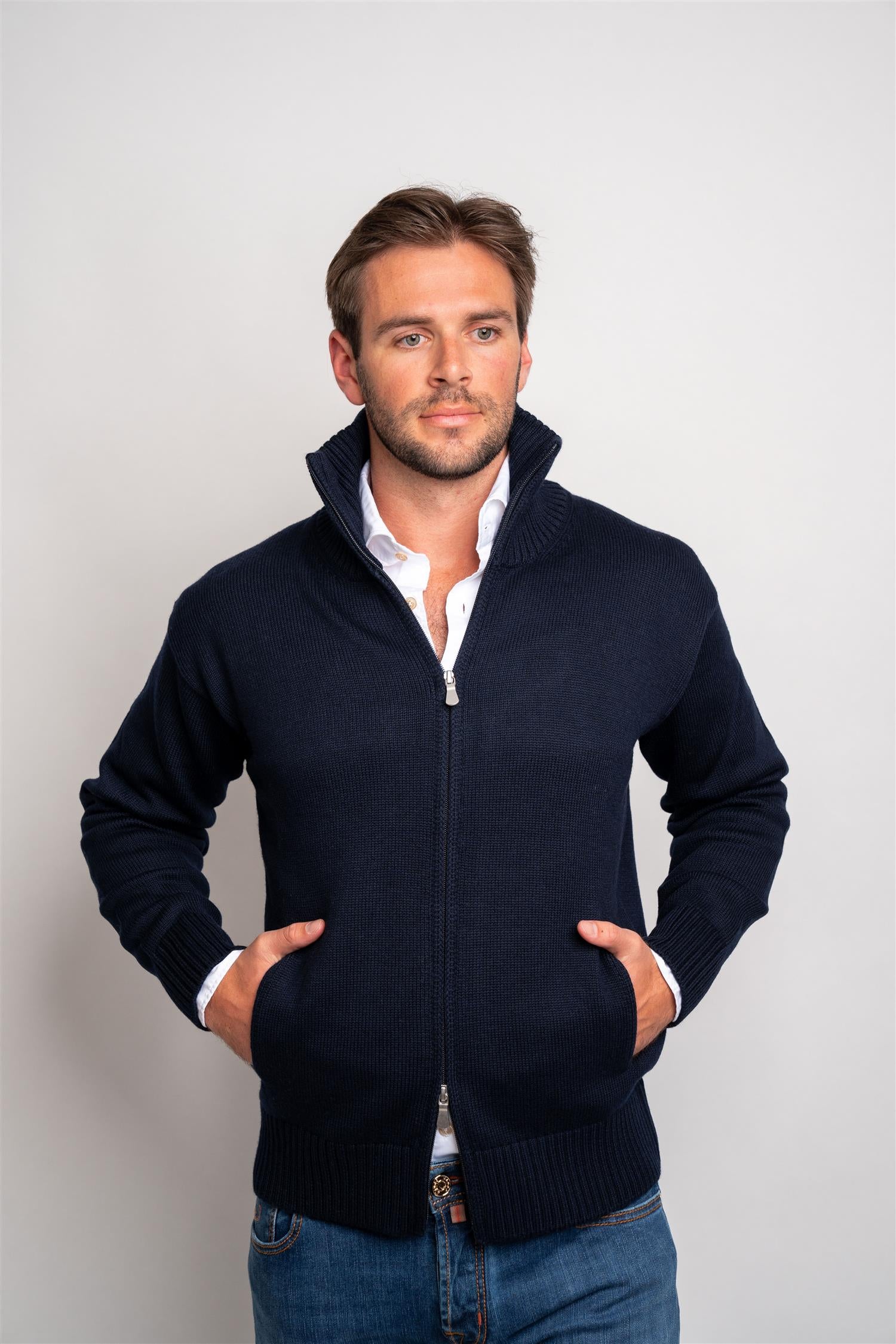 Heavy Full Zip - Navy