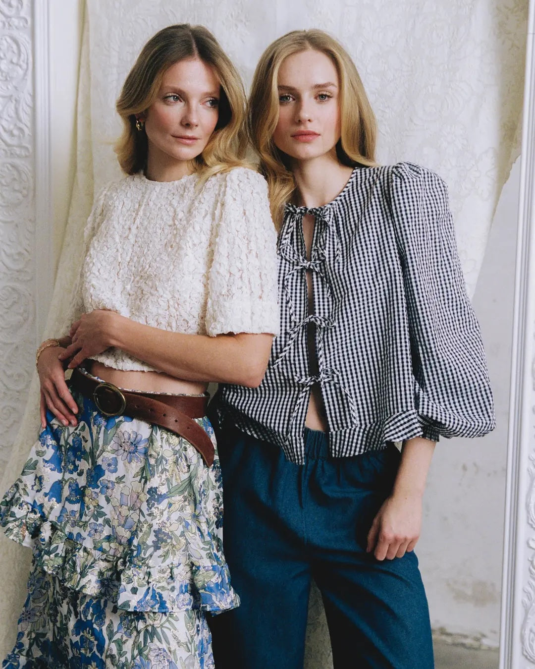 Seersucker Bow Blouse