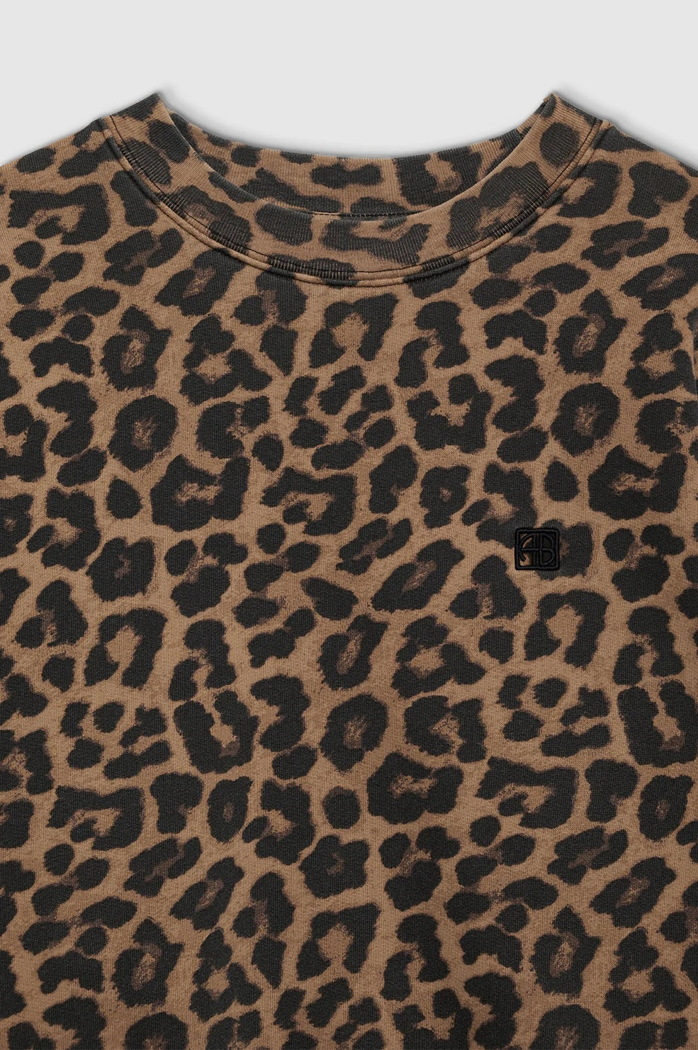 Miles Sweatshirt - Black and Brown Leopard