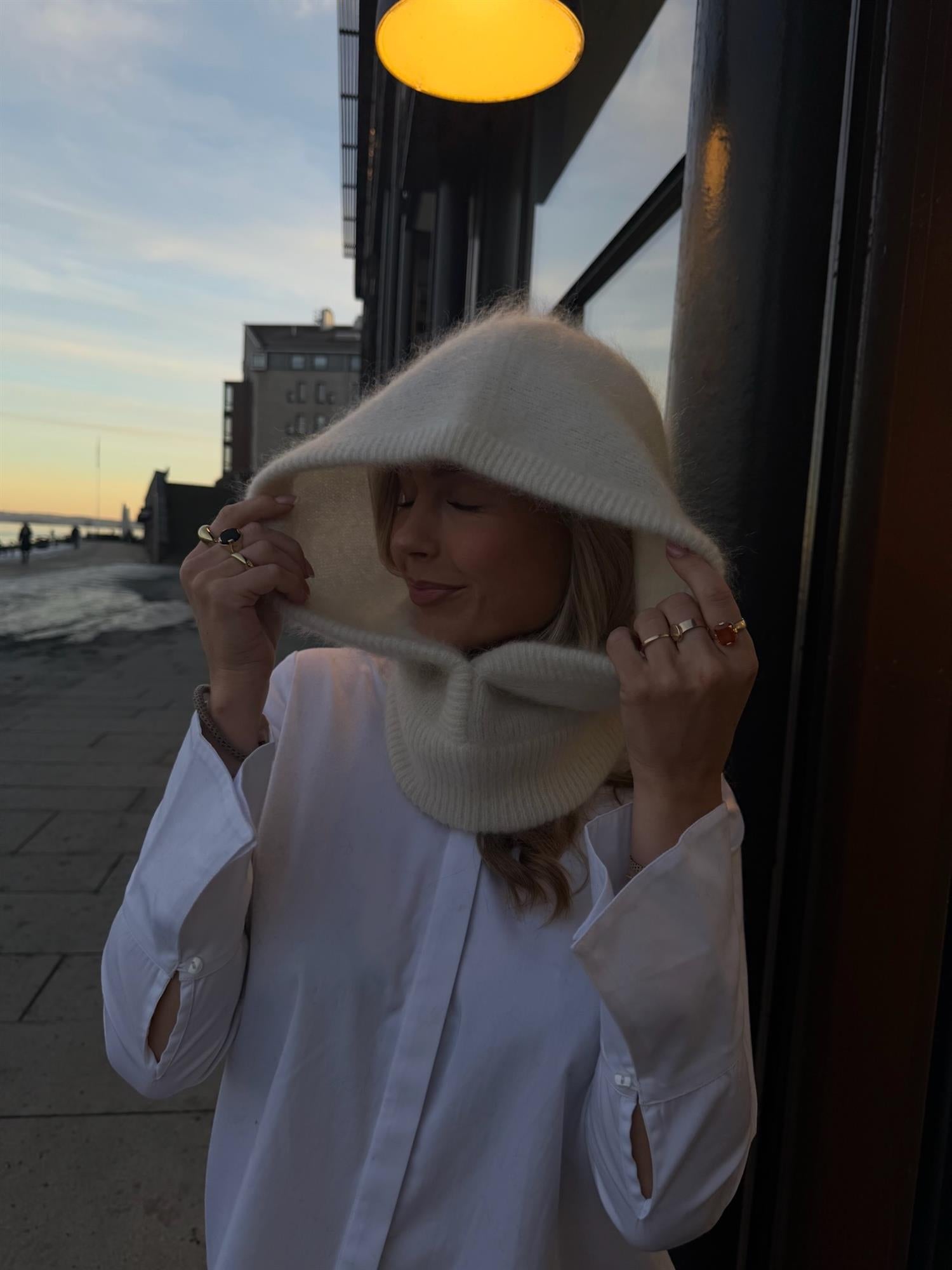 Kajsa Chunky Balaclava Bright White