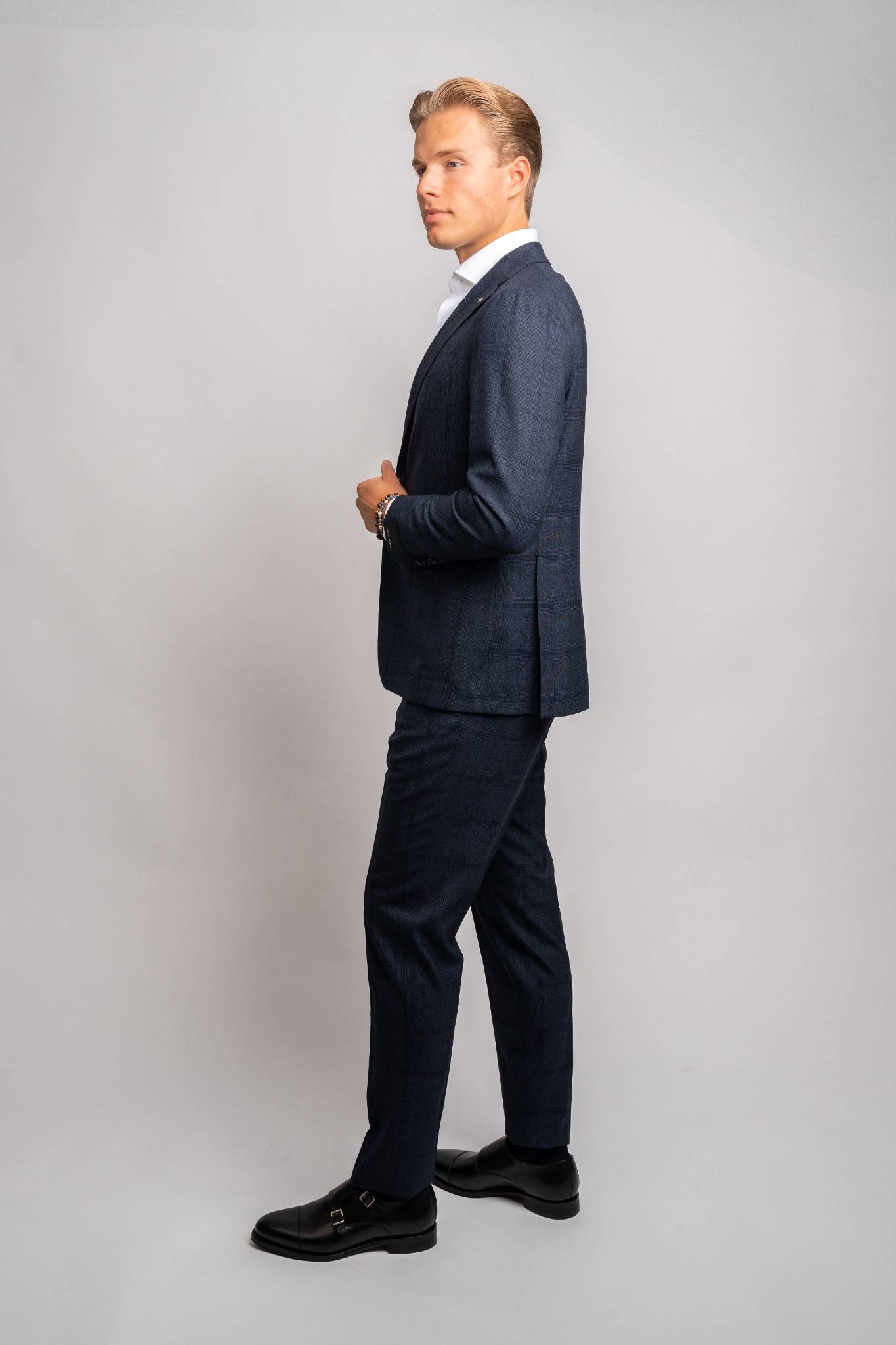 Check Suit - Navy