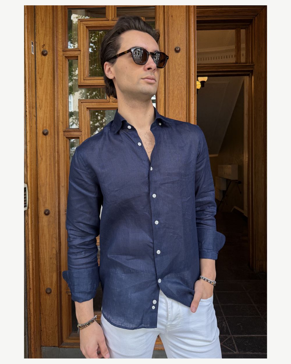 Linen Shirt - Navy
