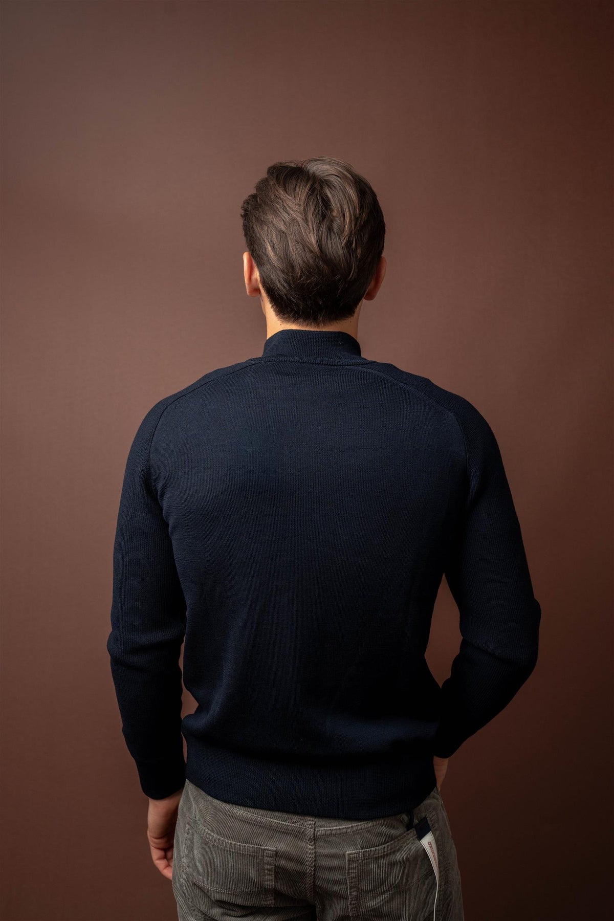 Full Zip Rain Wool - Navy
