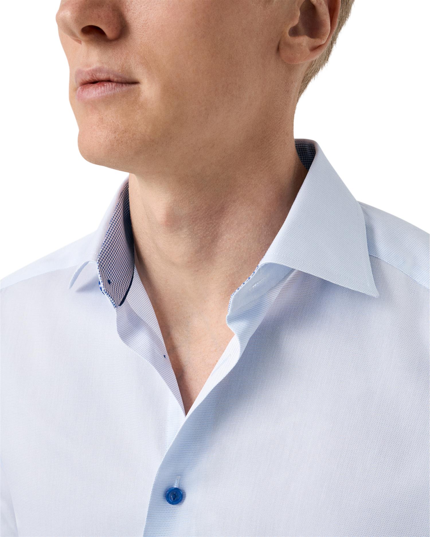 Semi Solid Effect Shirt - Light Blue