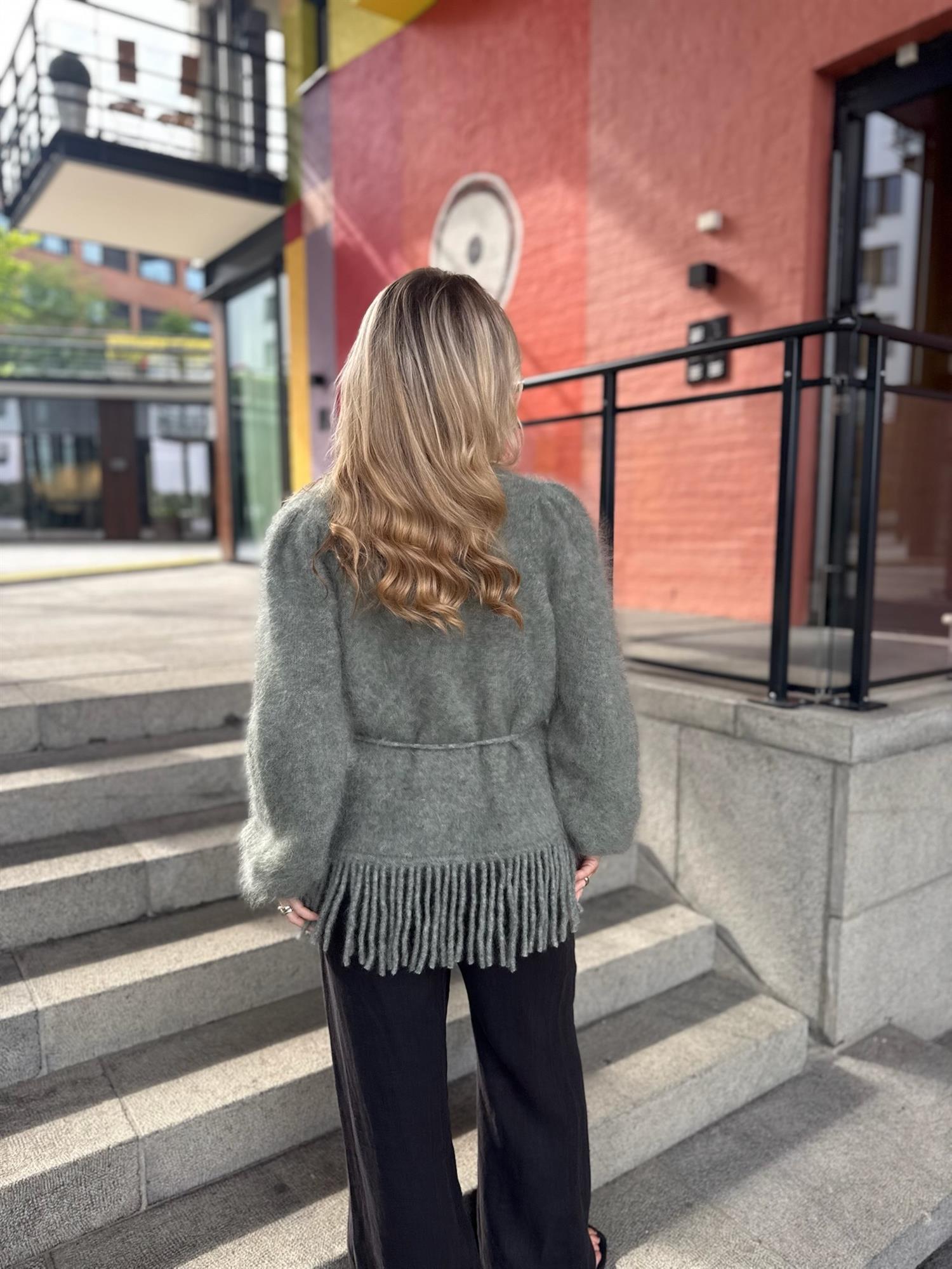 Fidele Chunky Cardigan Sage Green