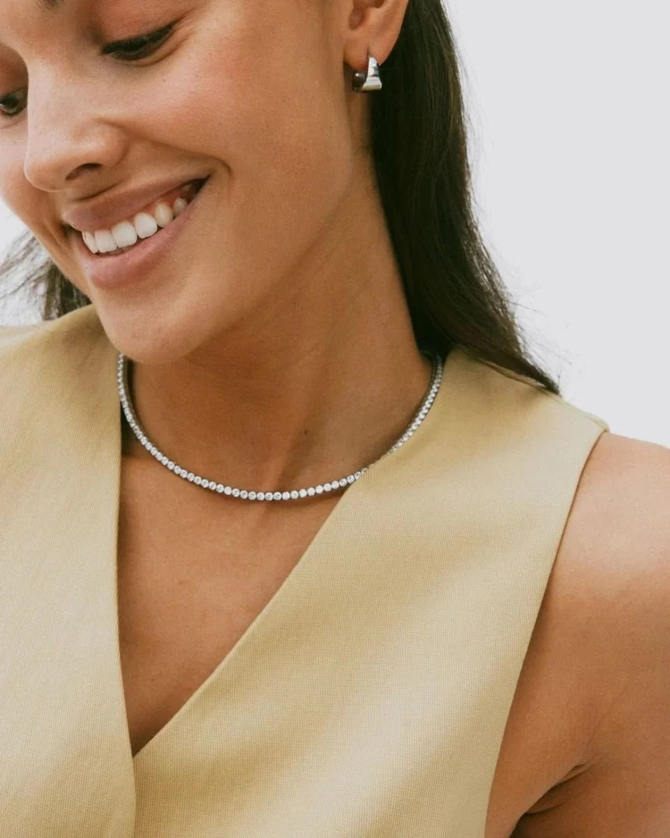 Tennis Necklace Silver