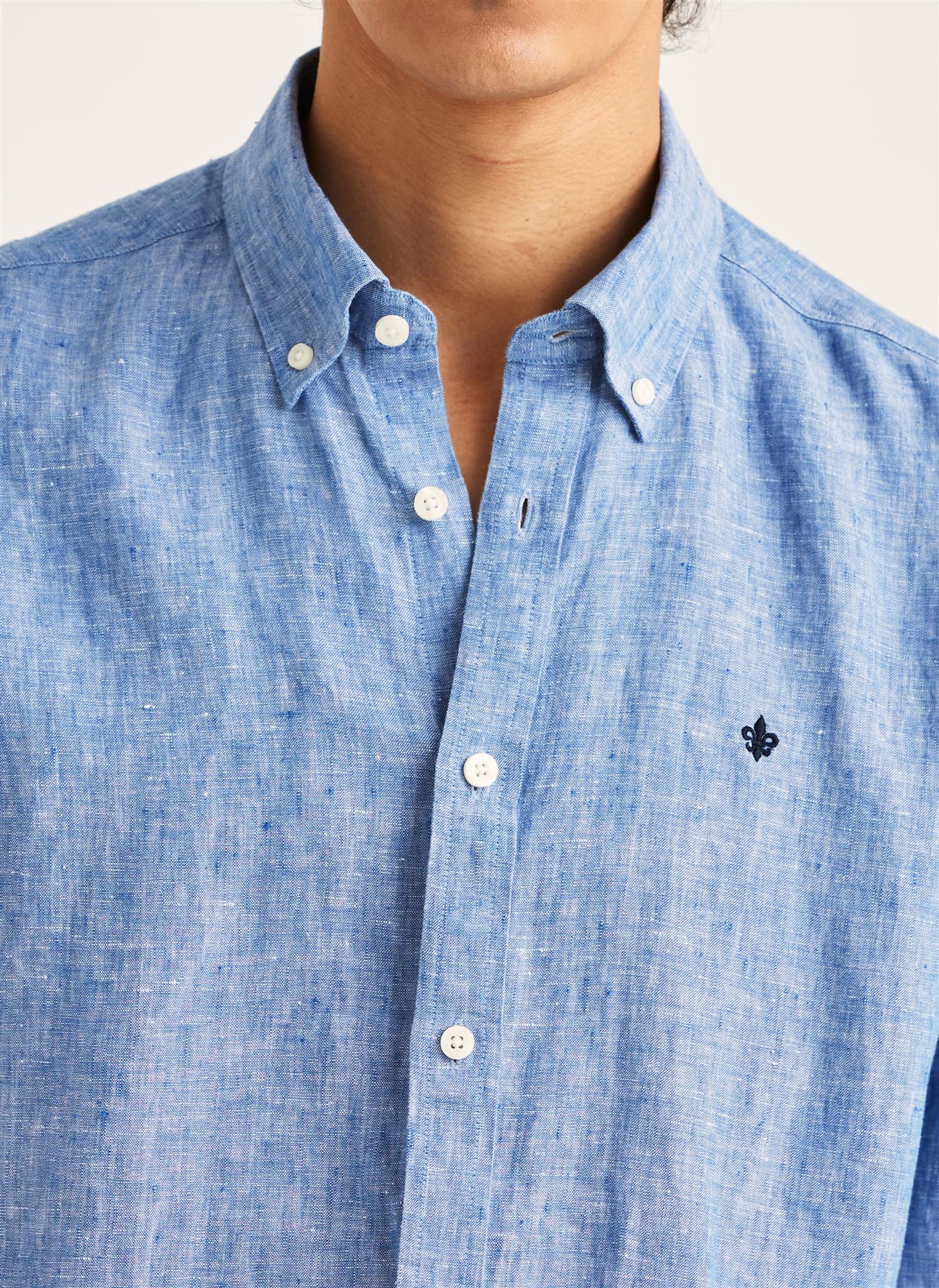 Douglas Linen Shirt - Blue