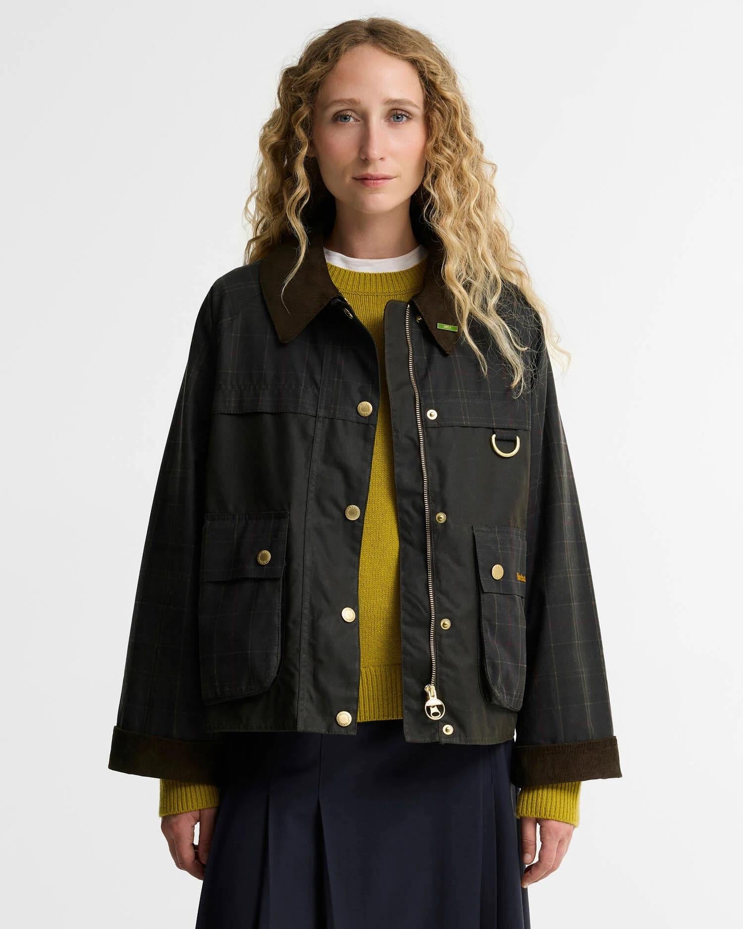 Tartan Reimagined Icons Tartan Spey Waxed Jacket Olive