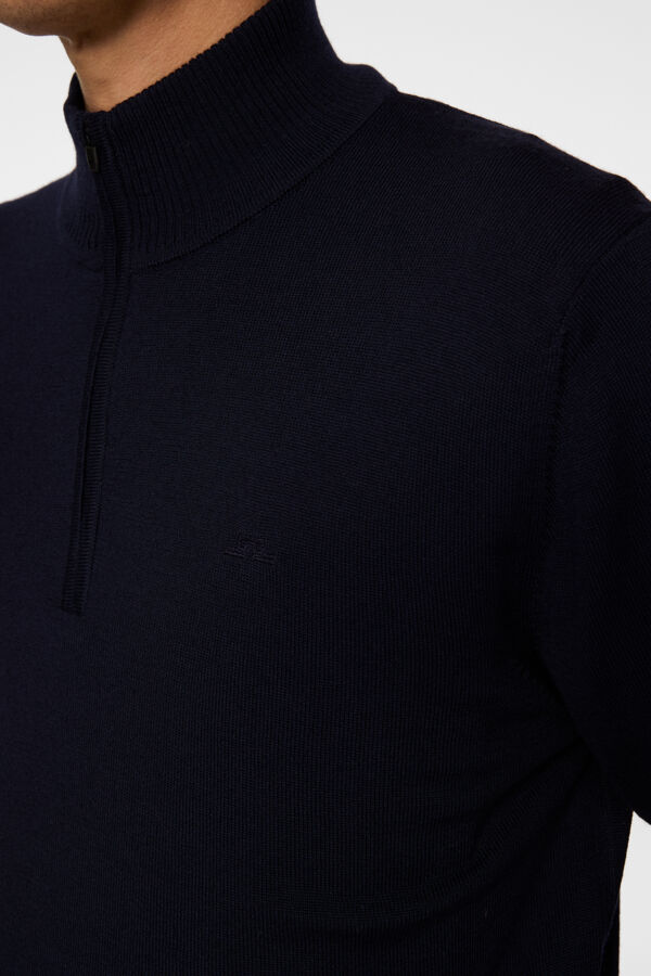 Kiyan Merino Quarter Zip - Navy