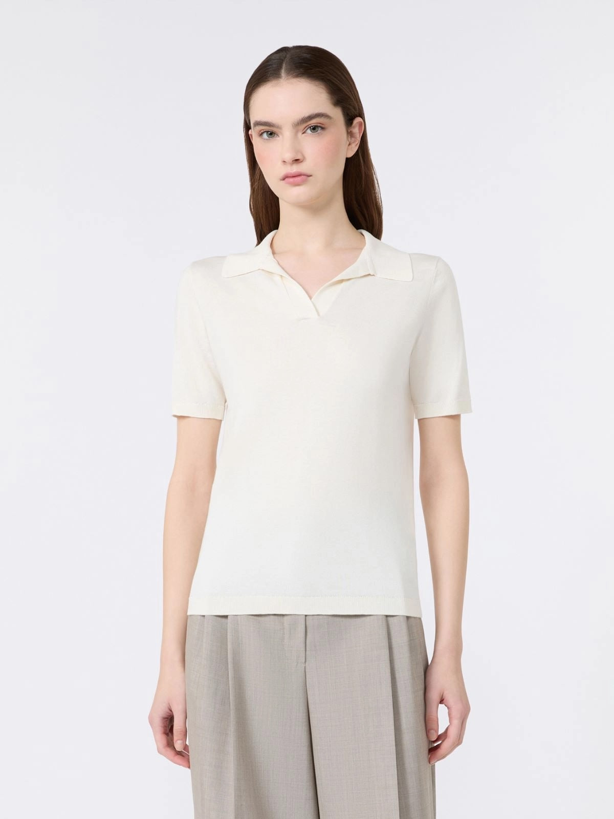 Silk & Cotton Top - Ecru