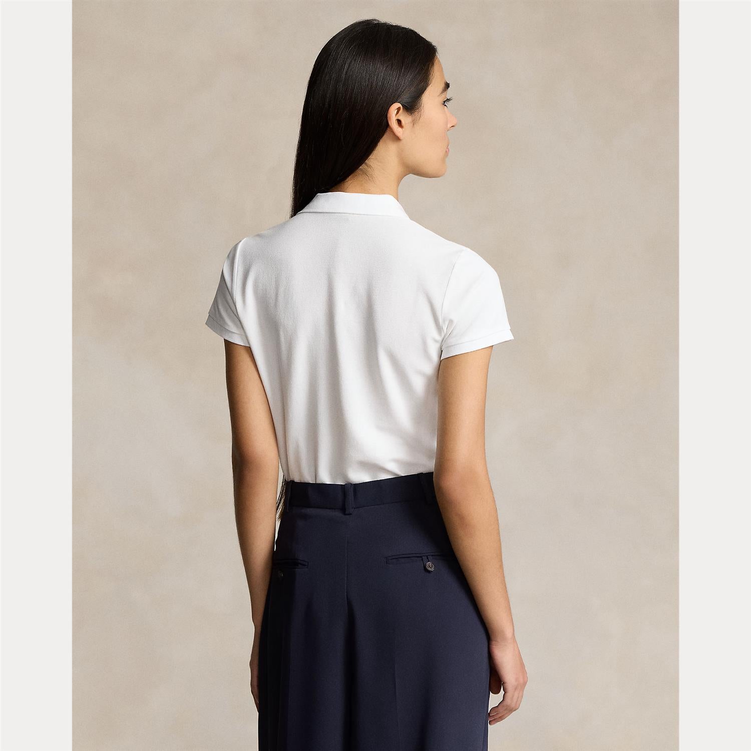 Slim Fit Stretch Polo Shirt White