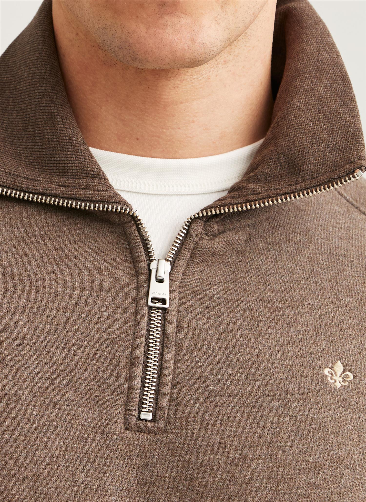 Maryon Half Zip Sweatshirt - Brown