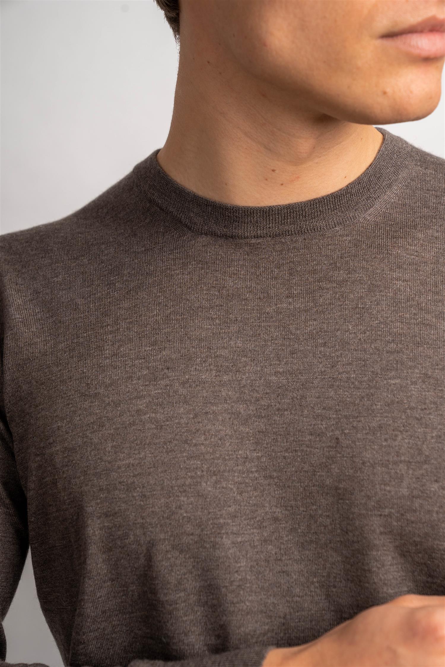 Crew Wool / Cashmere - Brown