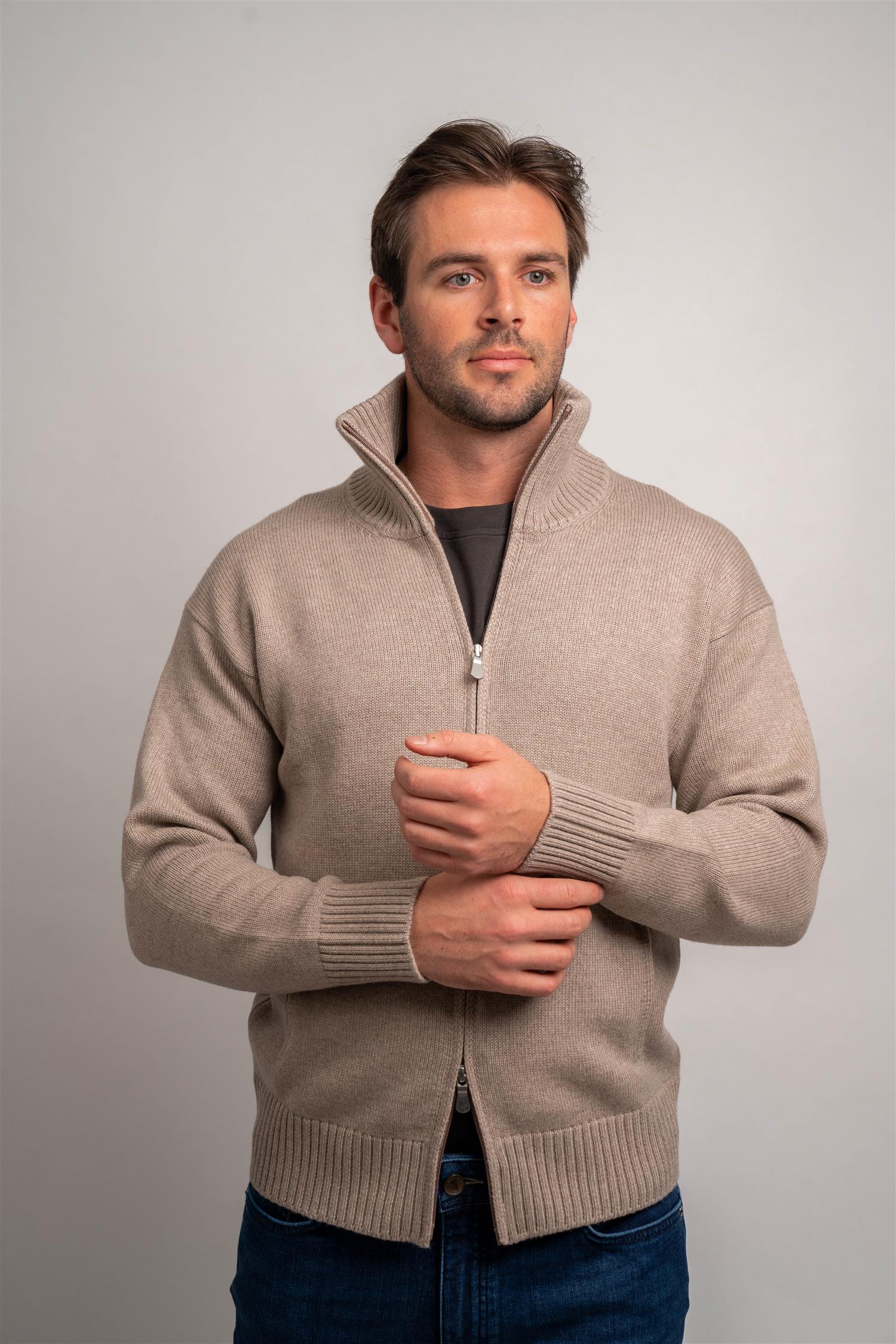 Heavy Full Zip - Beige