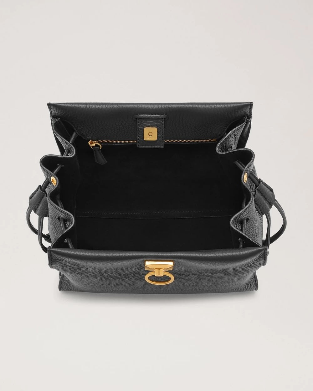 Small Iris Bag Handle Heavy Grain Black